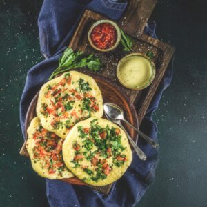 Uttapam with Prawn Curry